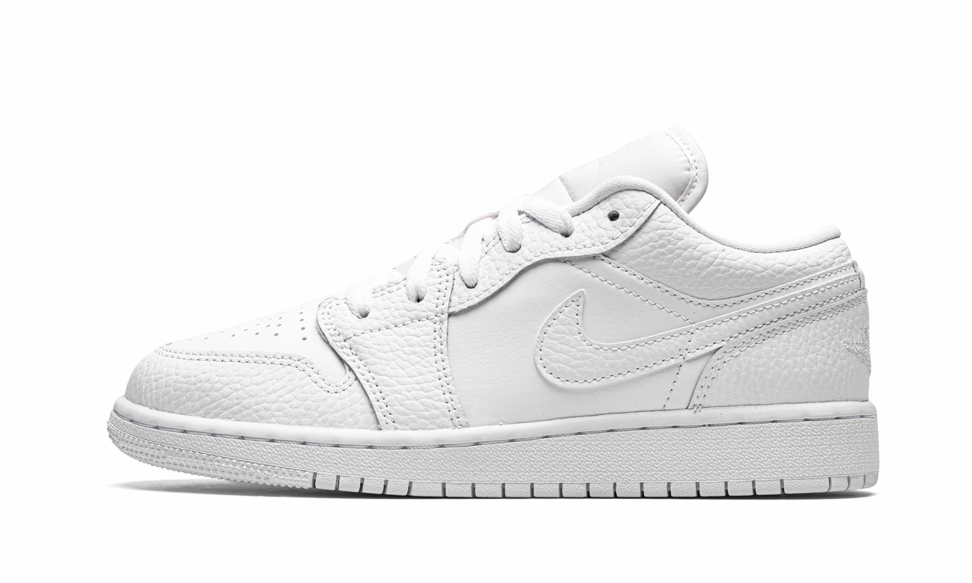Air Jordan 1 Low GS "Triple White" Streamlined silhouette Built-In Lining