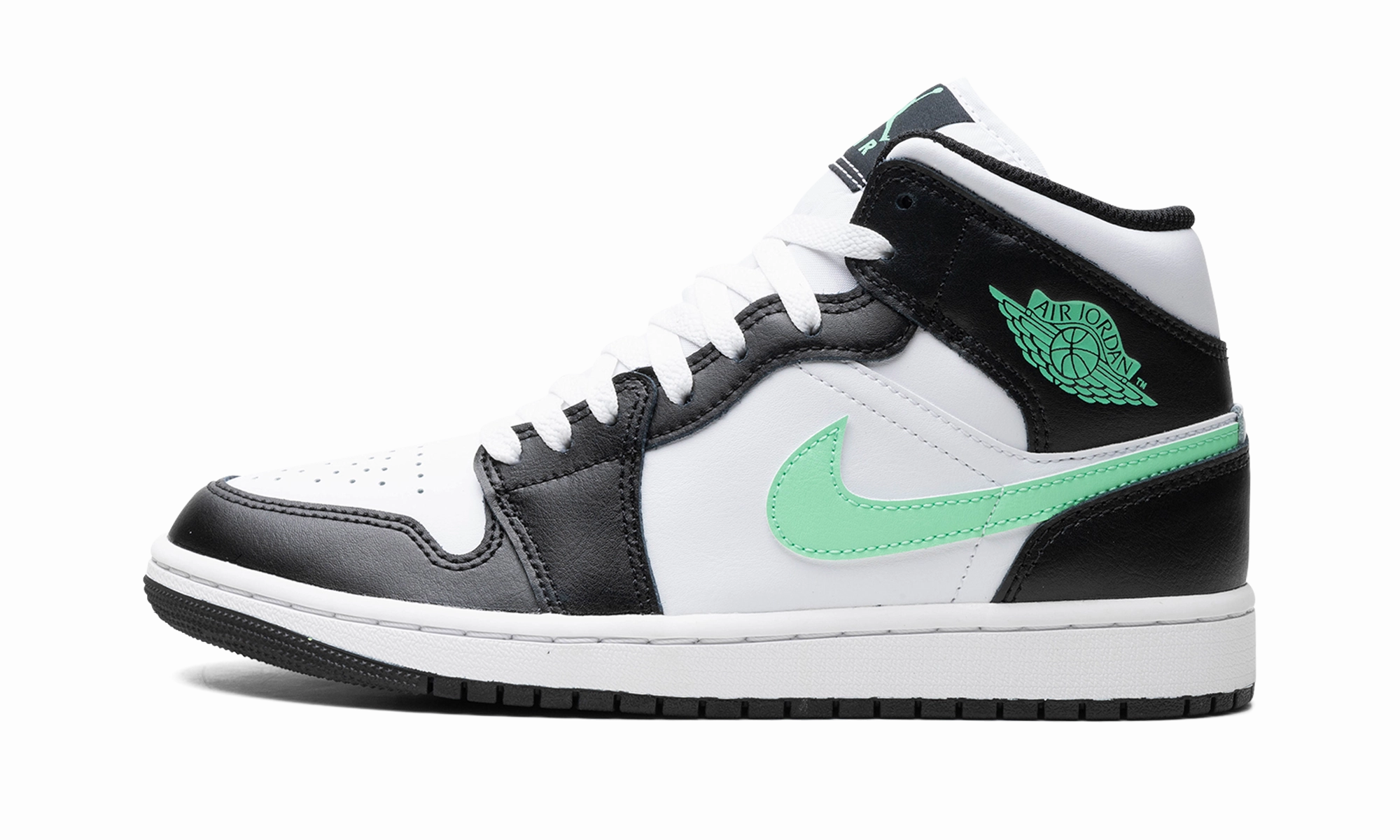 Slim breathability Jumping Support Air Jordan 1 Mid "GREEN GLOW"