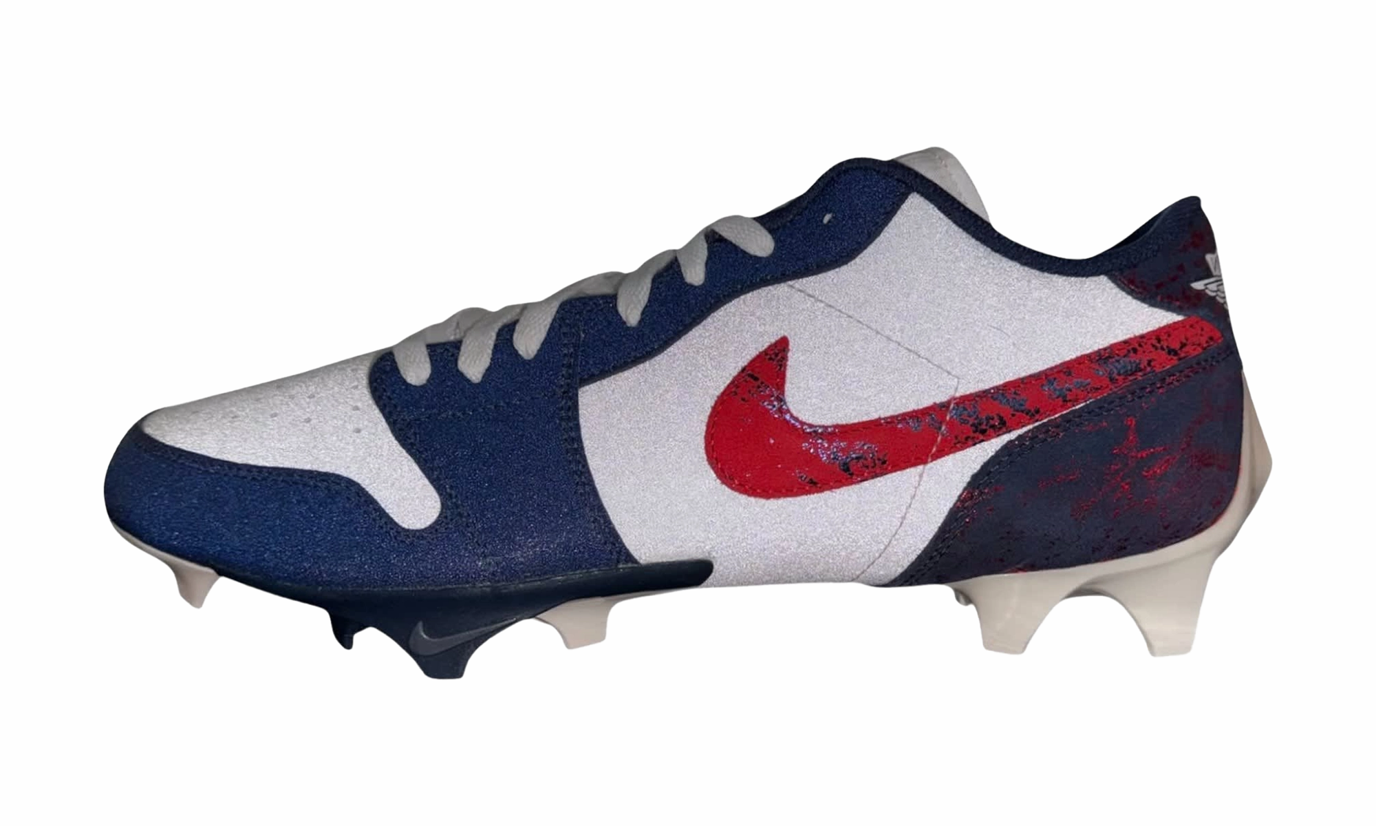 Multi-functional durability Air Jordan 1 Vapor Edge Low PE Cleats "Howard University"