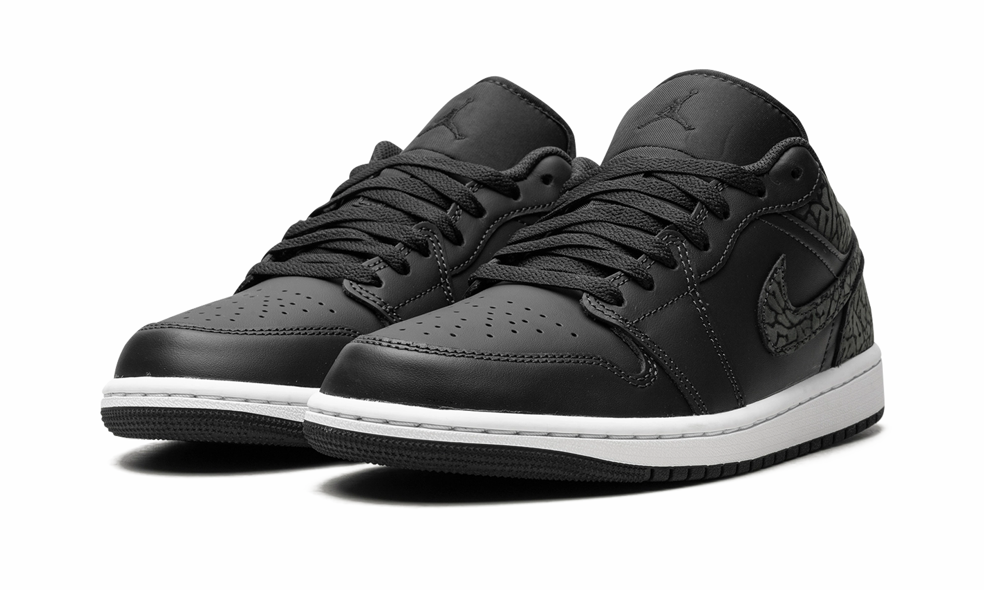 Air Jordan 1 Low "Black Elephant" Street Vibe Seamless Comfort