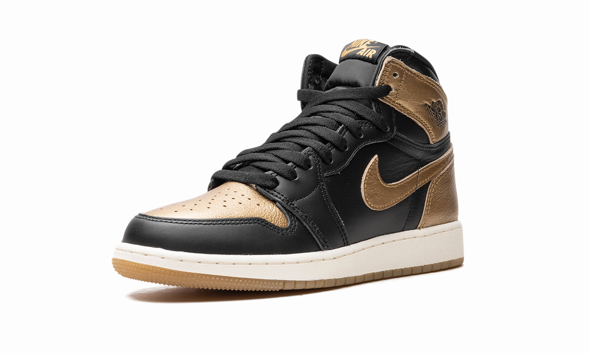 Comfortable Sole Core Design Air Jordan 1 GS "Black Metallic Gold"