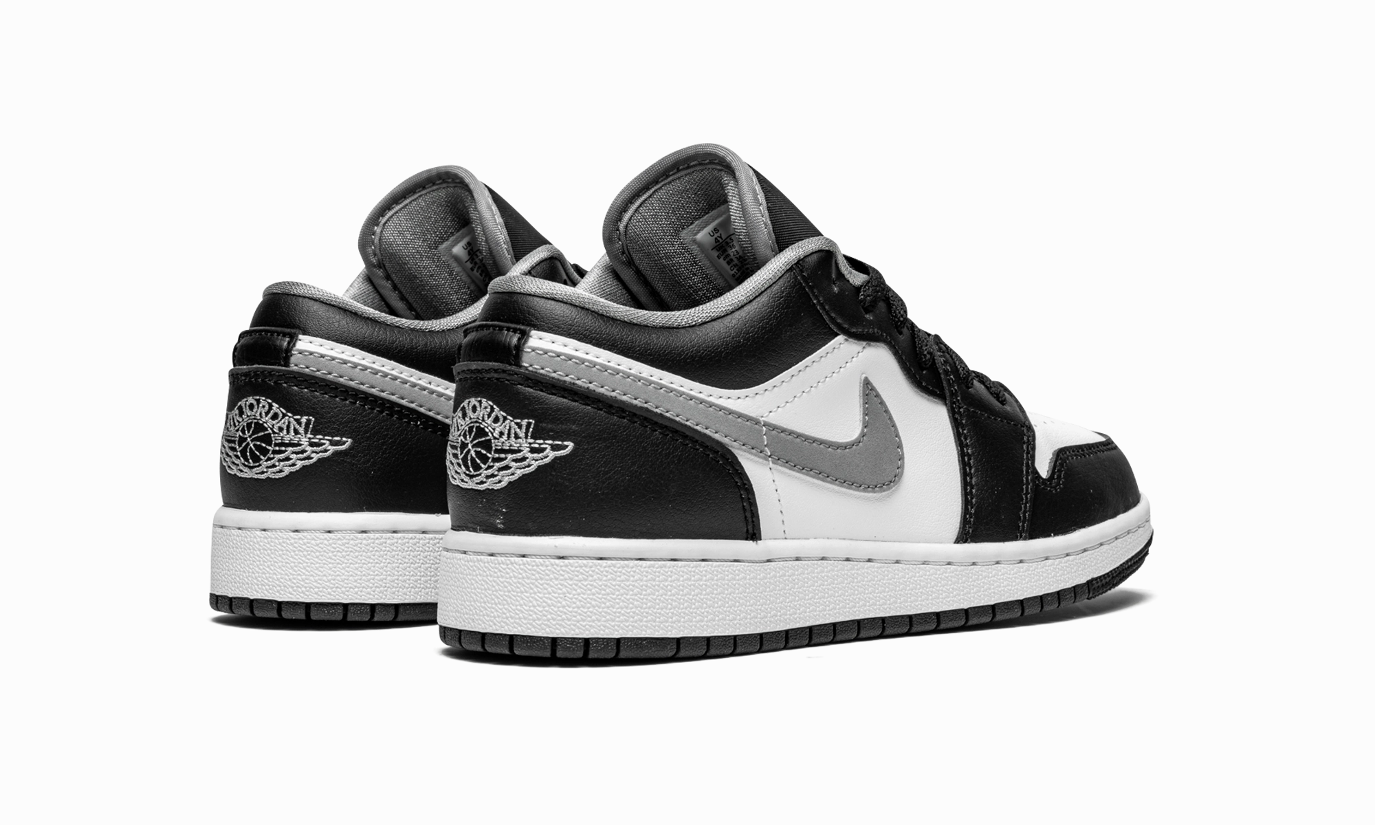 Lace Up Air Jordan 1 Low GS "Black / Grey / White"