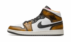 Air Jordan 1 Mid SE "Orange Wear Away" Breathable touch