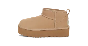 Slip Quick UGG Classic Ultra Mini Platform Boot Sand (Kids)