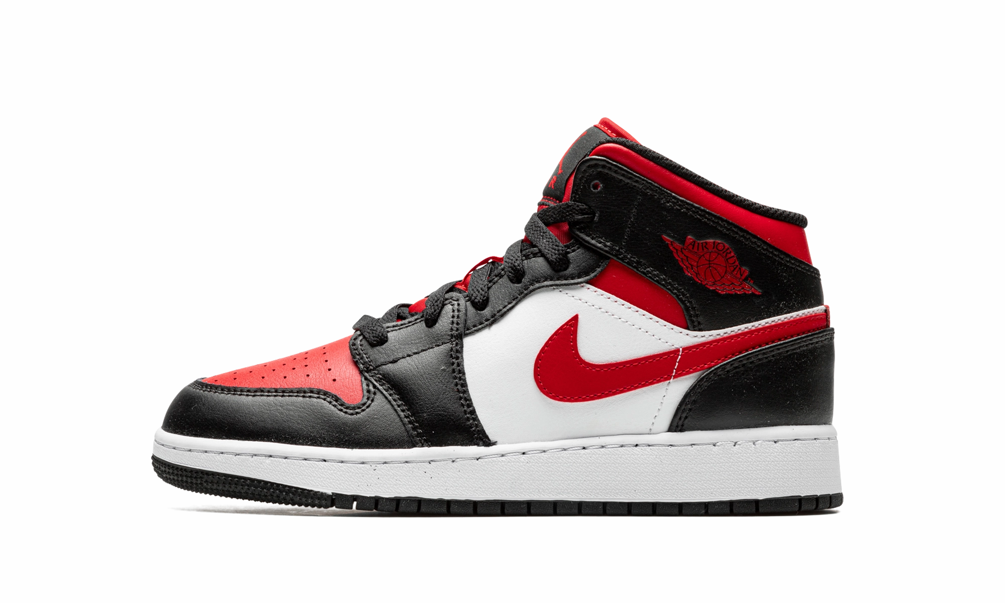 Air Jordan 1 Mid GS "Alternate Bred Toe" Ultra-soft breathability Performance Style