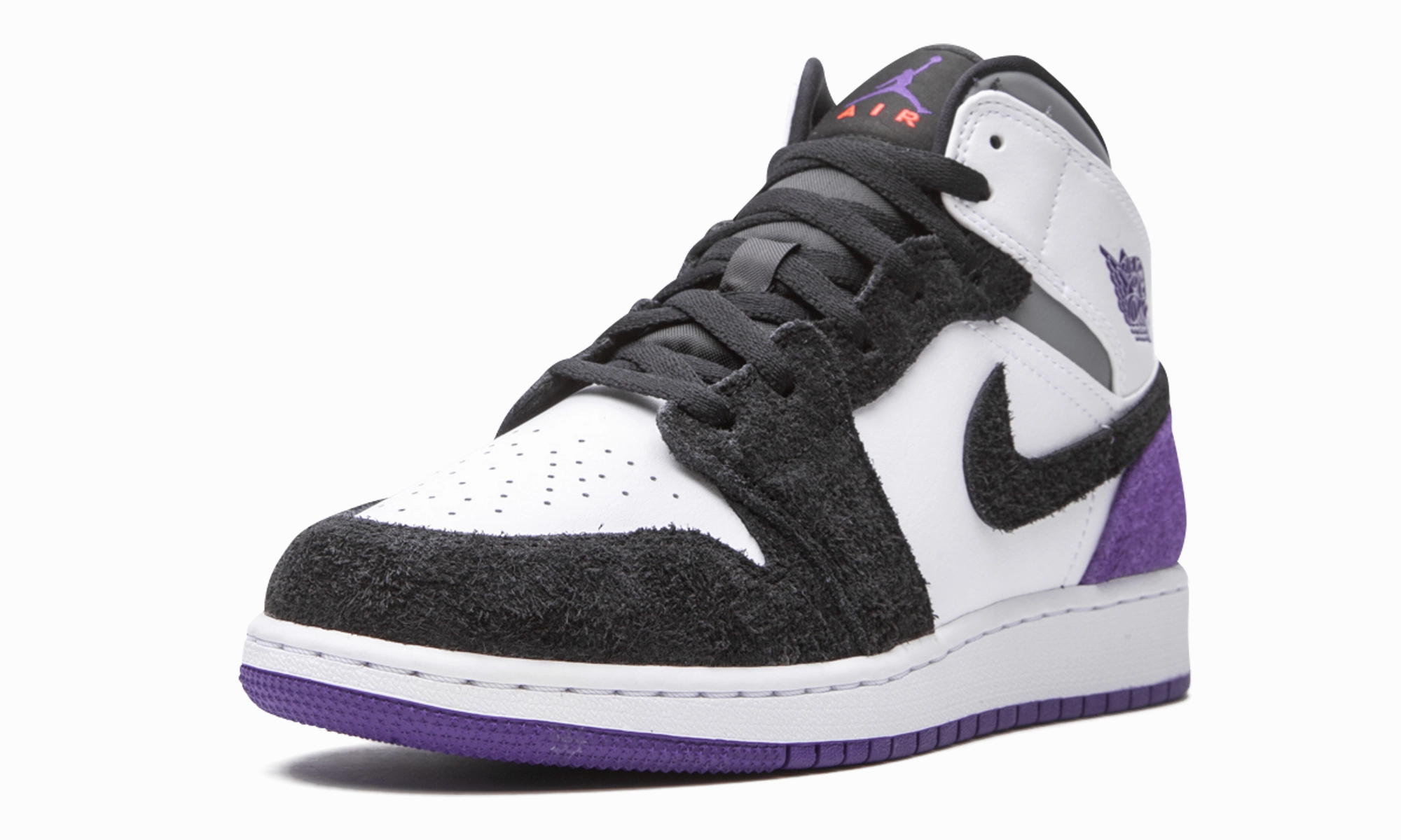 Air Jordan 1 Mid SE GS "Court Purple Suede" Impact Control Cushion Sole