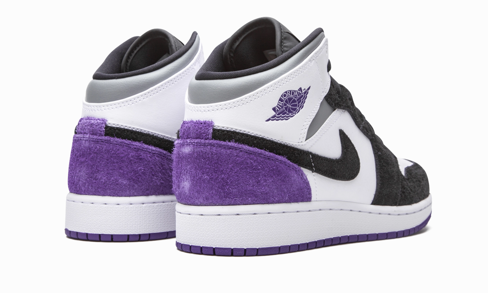 Soft Leather Air Jordan 1 Mid SE GS "Court Purple Suede"