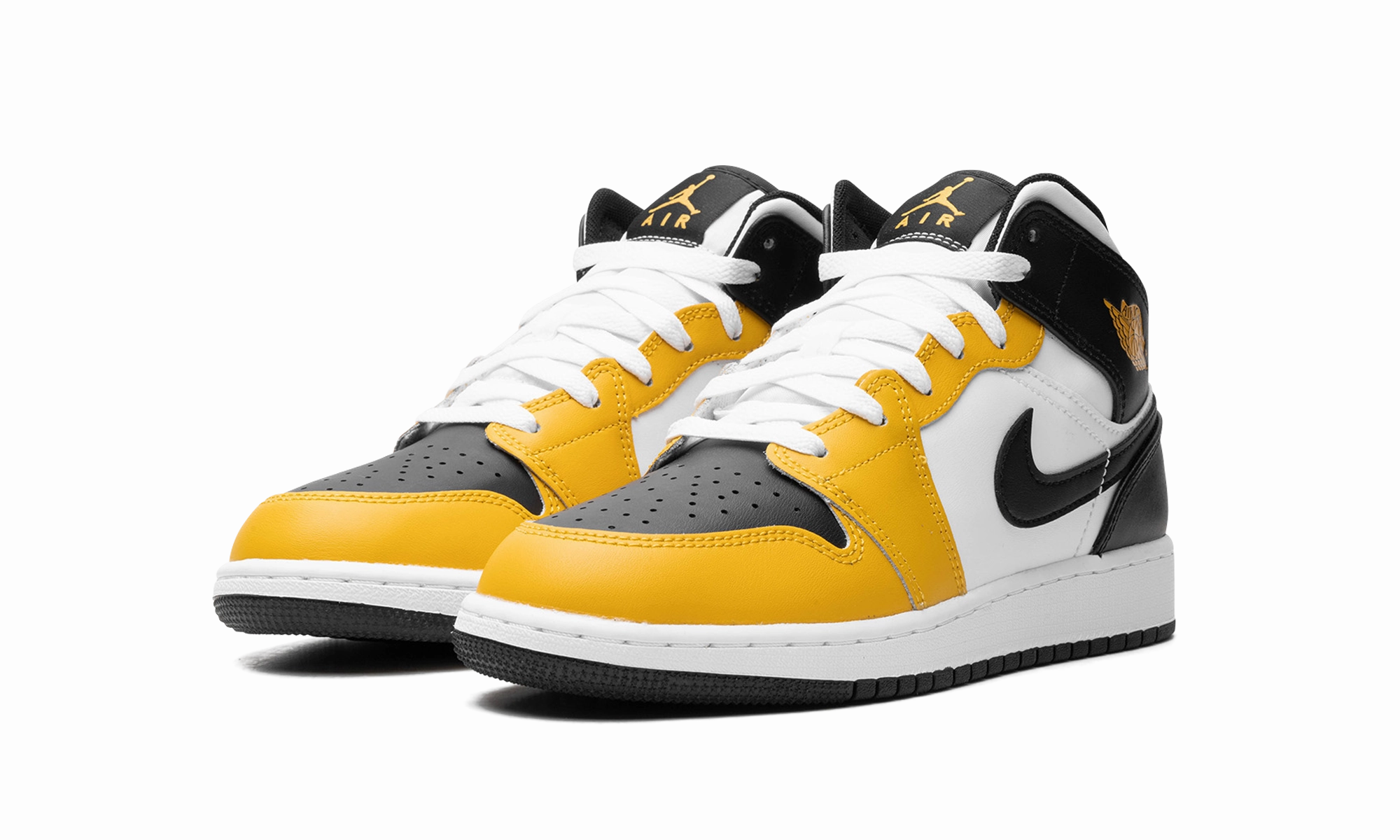 Sleek Shape Professional Fit AIR JORDAN 1 MID GS "YELLOW OCHRE"
