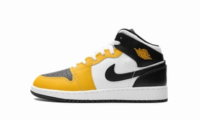 AIR JORDAN 1 MID GS "YELLOW OCHRE" Distinctive flair