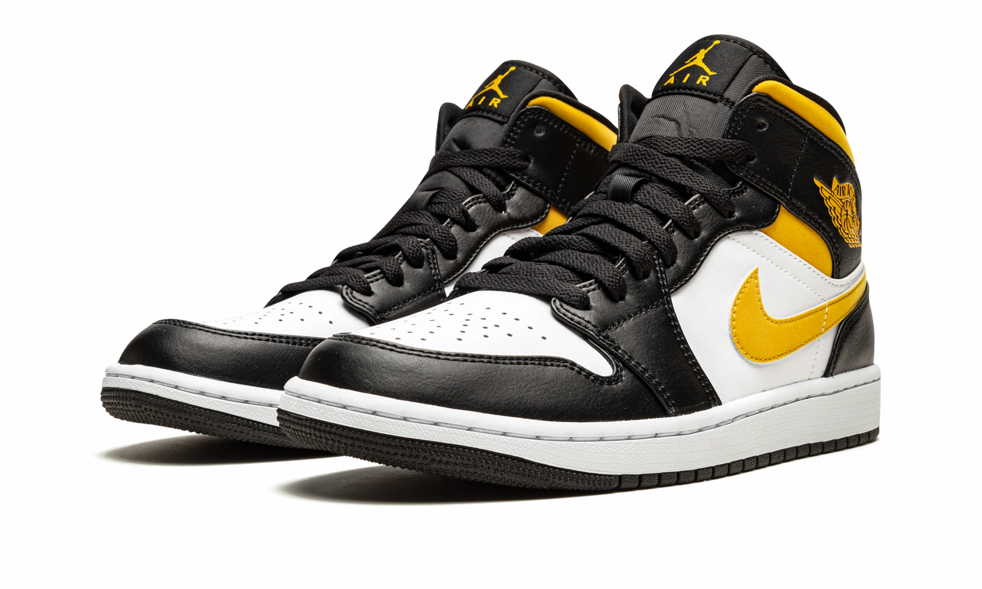 Statement Piece Contemporary ease Air Jordan 1 Mid "White / Pollen / Black"