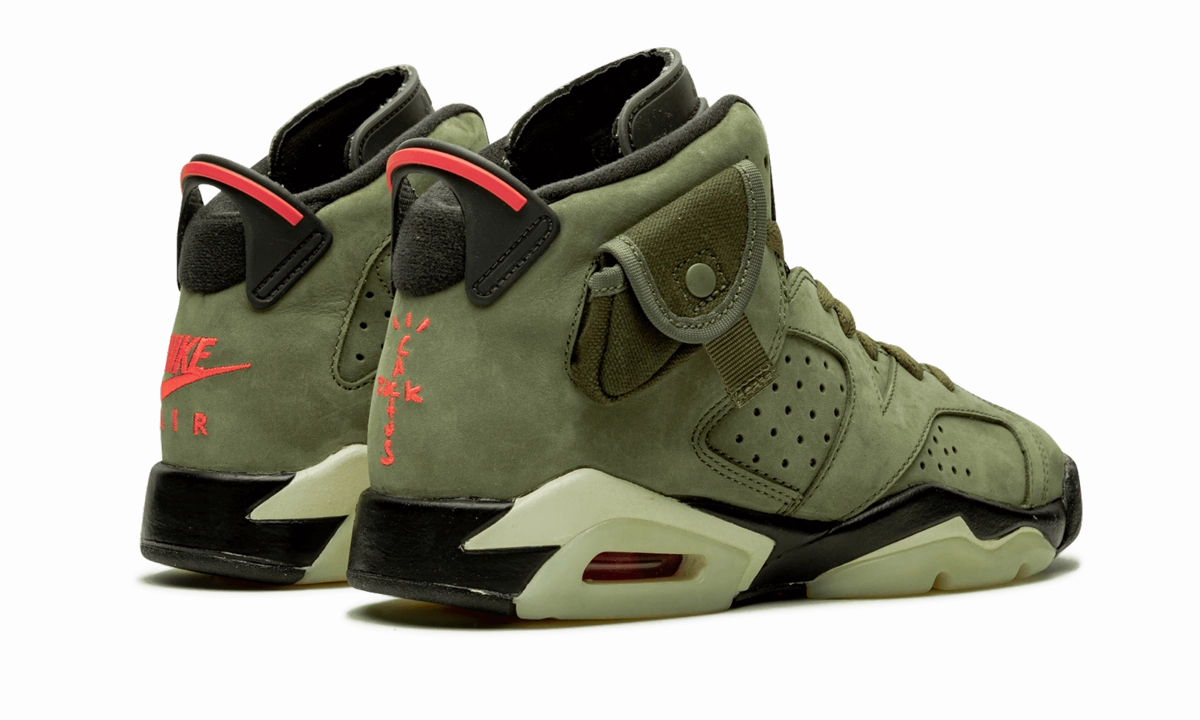 Air Jordan 6 Retro GS "Cactus Jack - Travis Scott" logo - rhinestoned shoes triathlete shoes