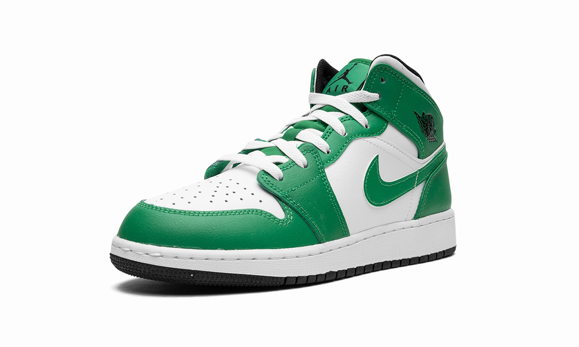 Air Jordan 1 Mid GS "Lucky Green" Road Running