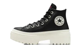 CHUCK TAYLOR ALL STAR LUGGED HEEL PLATFORM LEATHER HI WMNS "Black" Morning Walk Weekend Hike