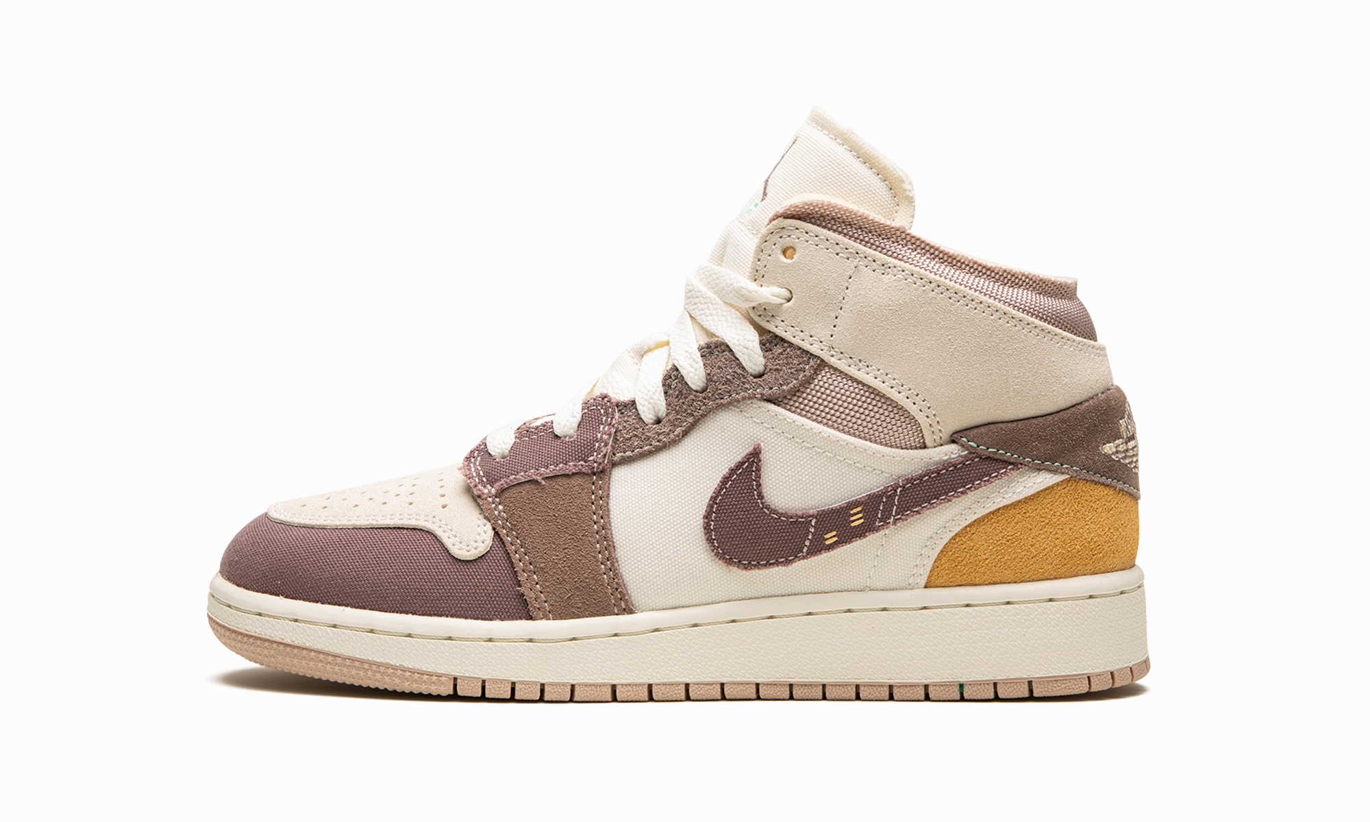 Air Jordan 1 Mid SE Craft GS "Inside Out - Taupe Haze" Hiking Shoes Modern Design