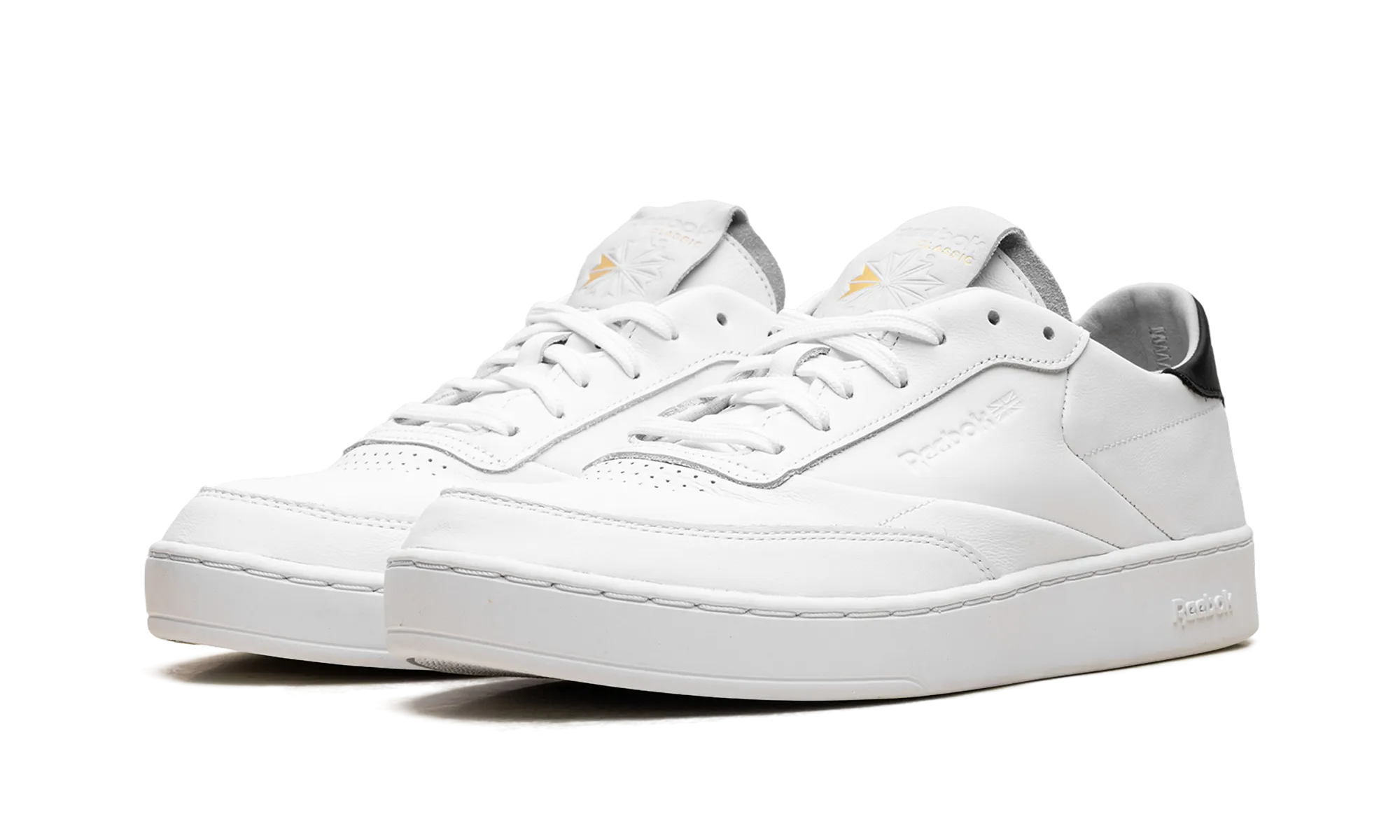 Club C Clean "White Black" low - top running technique