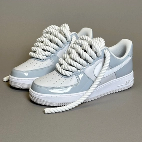 Nike Air Force 1 Patent Gray Unc "Rope Laces White" V2 weather - resistant shoes running in straight tracks shoes