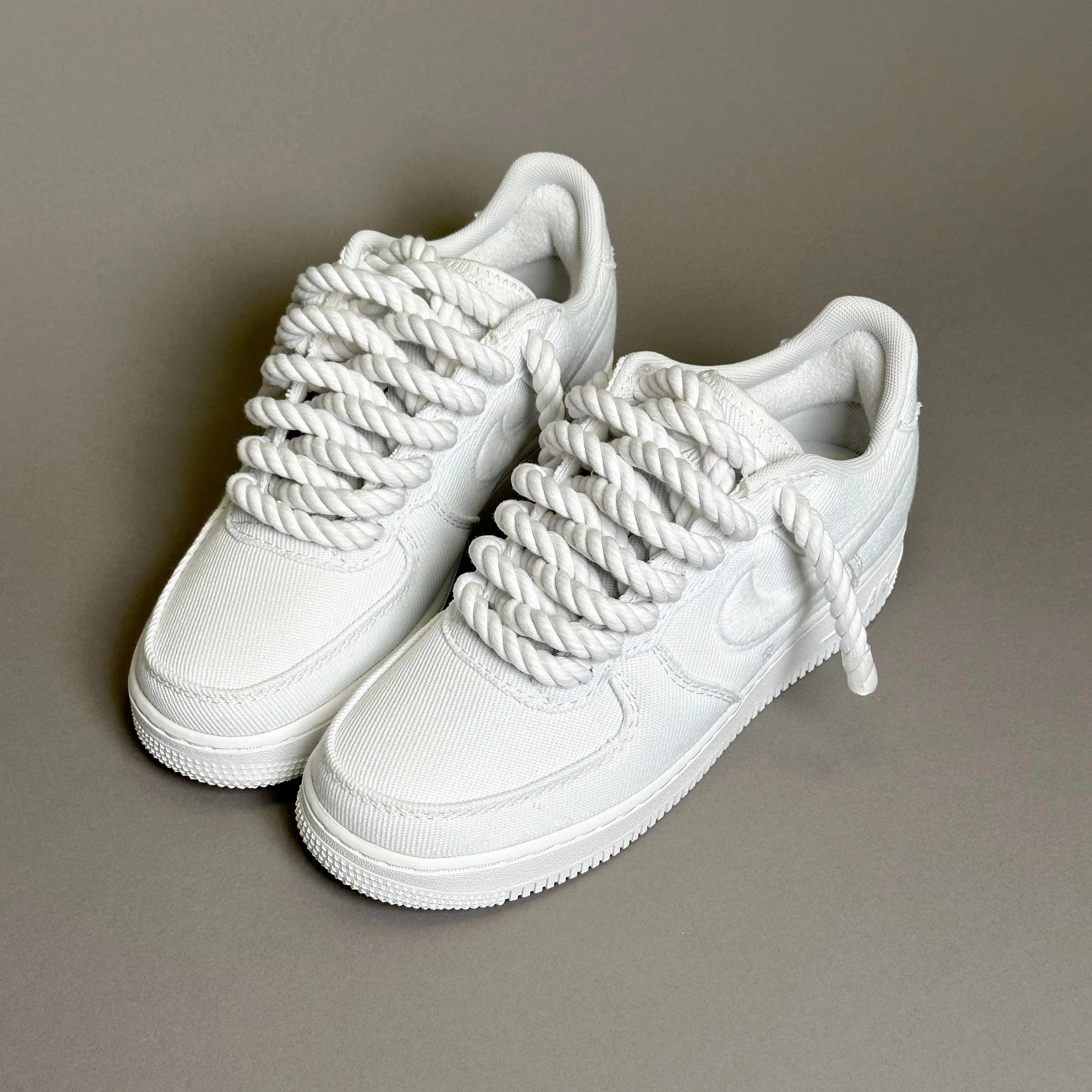 road running shoes Elite Nike Air Force 1 Canvas Rope Laces White??V1