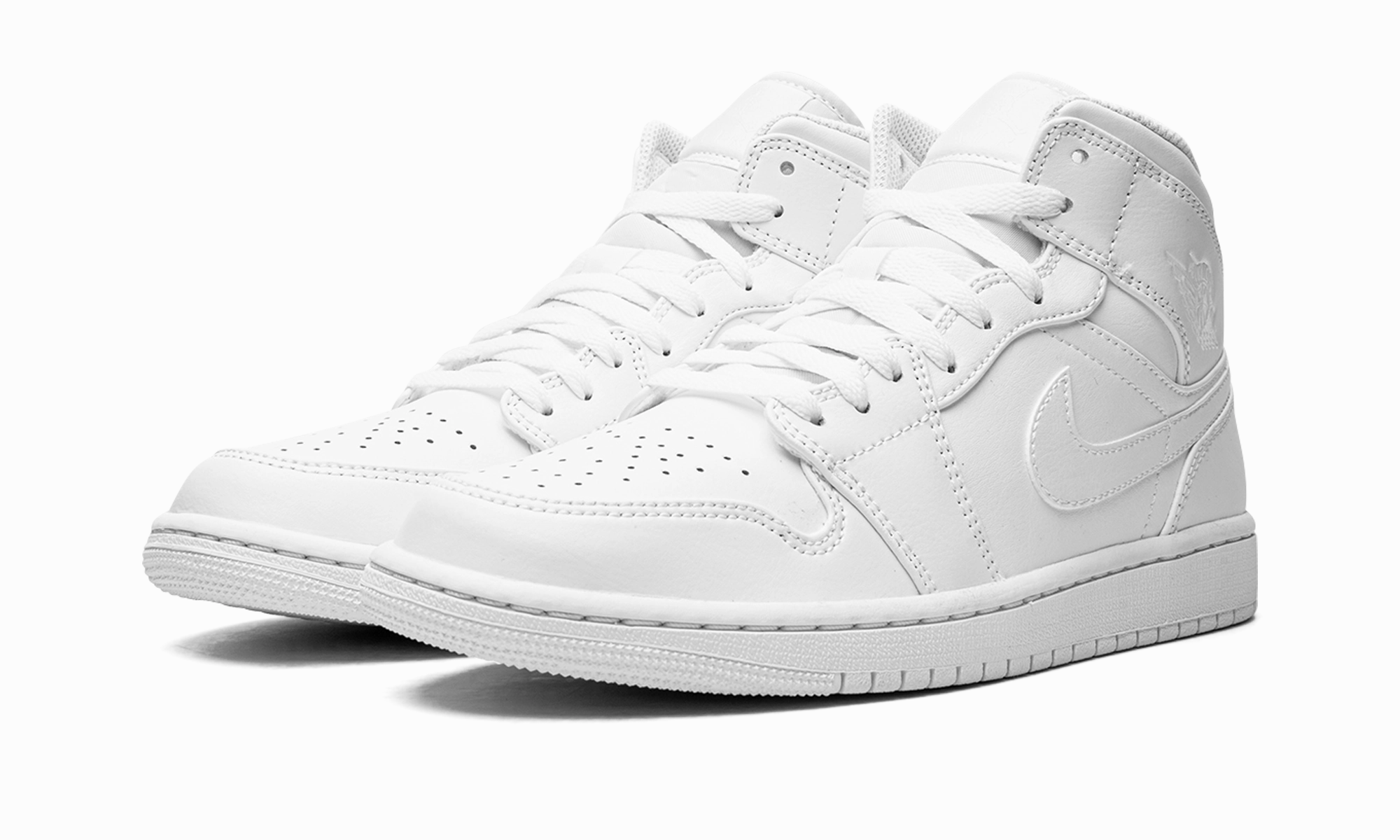 Air Jordan 1 Mid "Triple White" Quick Run Adaptive Technology