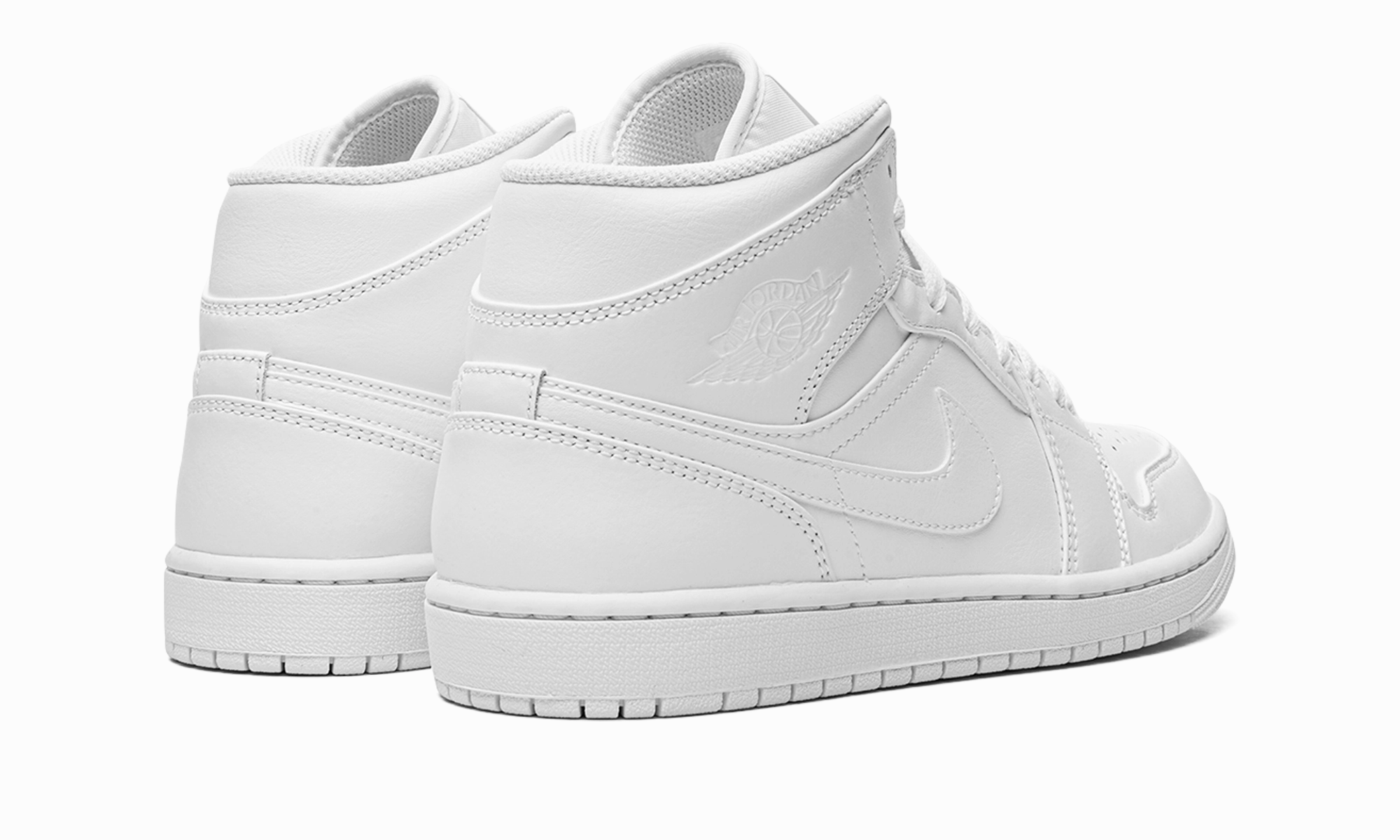 Air Jordan 1 Mid "Triple White" Casual Elegance Effortless Style