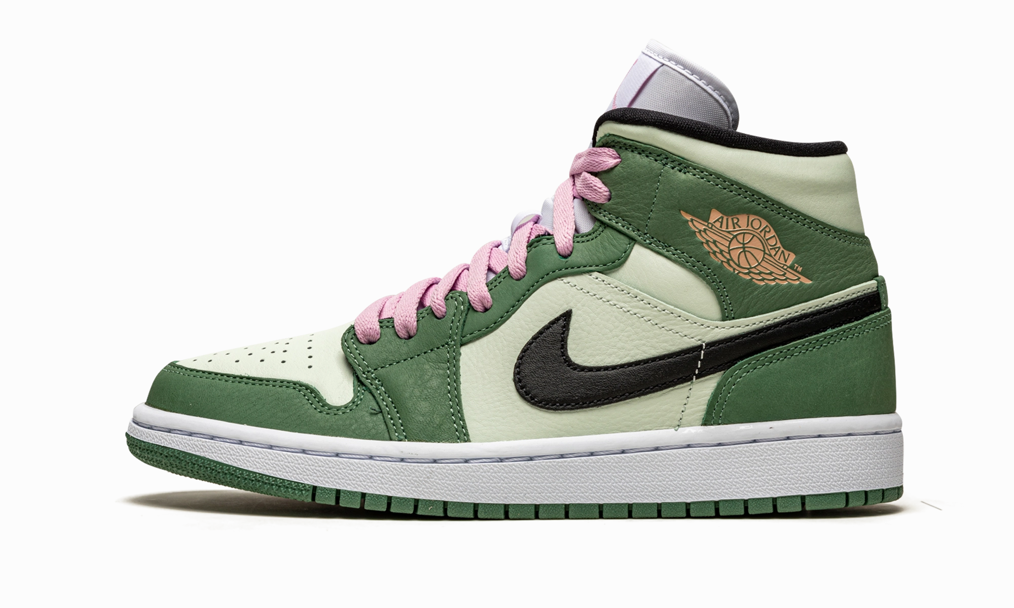 AIR JORDAN 1 MID SE WMNS "Dutch Green" Sports Culture Upgraded flexibility