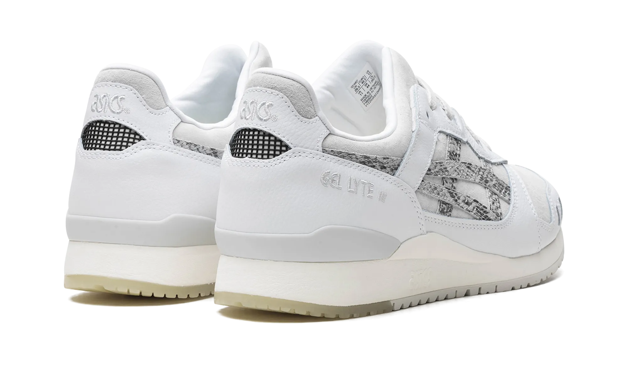 speed - oriented shoe goal Atmos x Gel Lyte 3 OG "White Python"