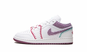 Walk Lifestyle Jordan 1 Low GS "White Light Bordeuax"