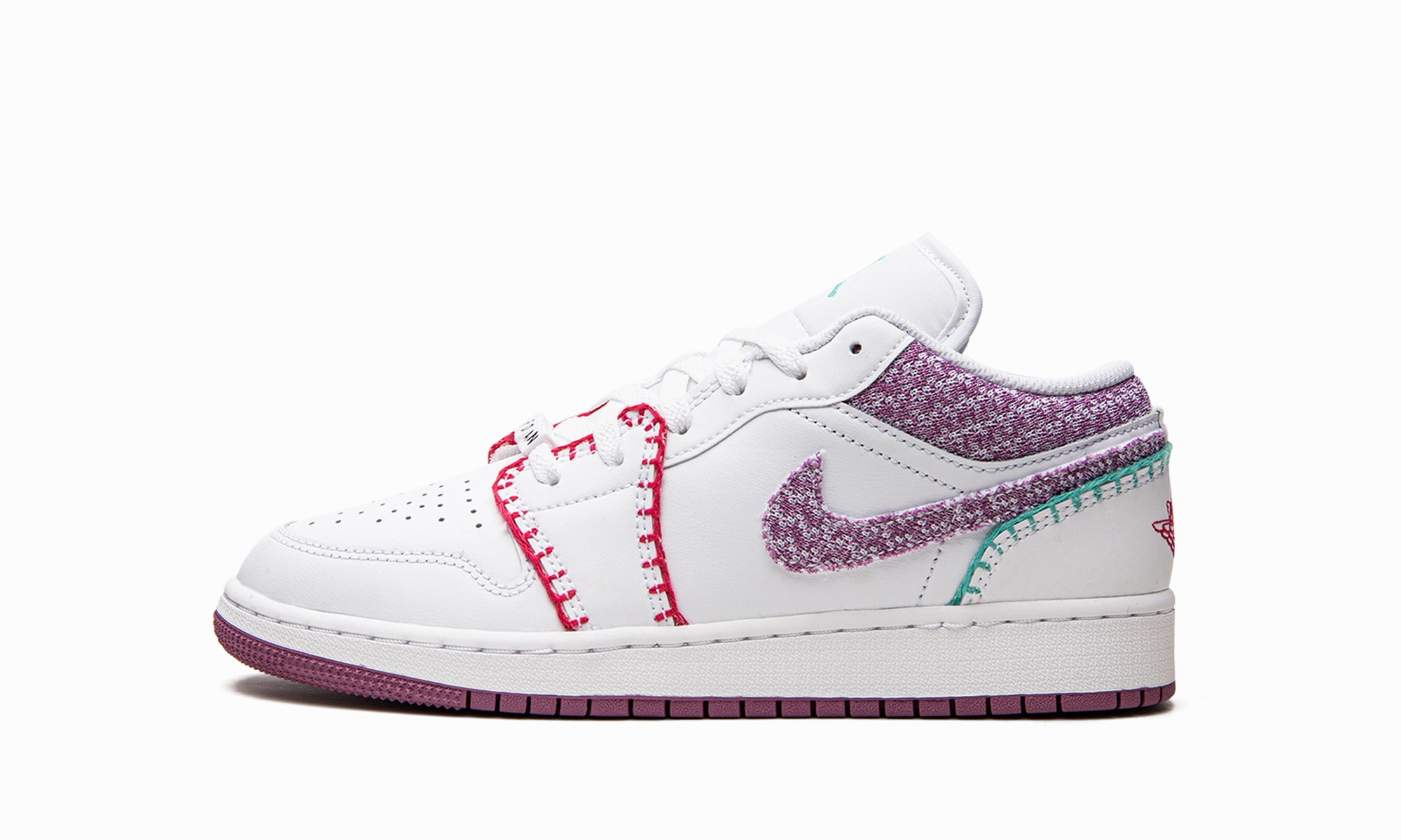 Walk Lifestyle Jordan 1 Low GS "White Light Bordeuax"