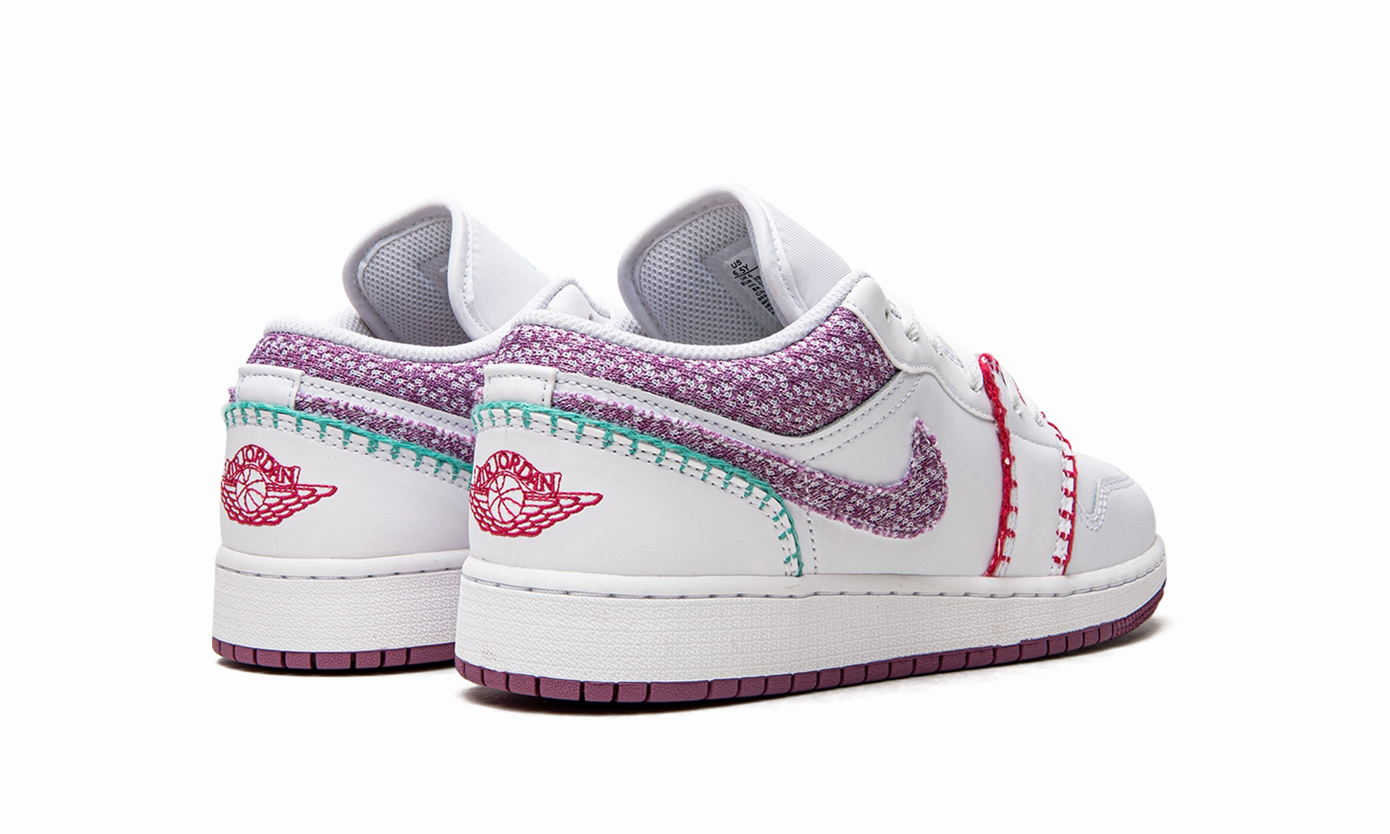 Jordan 1 Low GS "White Light Bordeuax" Chill Mode Sports-Friendly