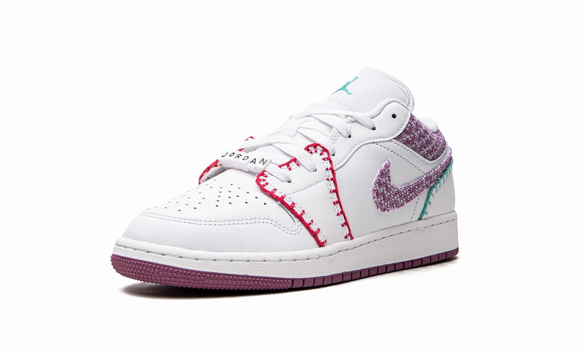Smart Comfort Jordan 1 Low GS "White Light Bordeuax"
