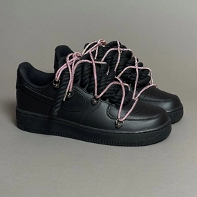 minimalist shoes Nike Air Force 1 Rope Laces Black" Triple Swarovski Pink V1