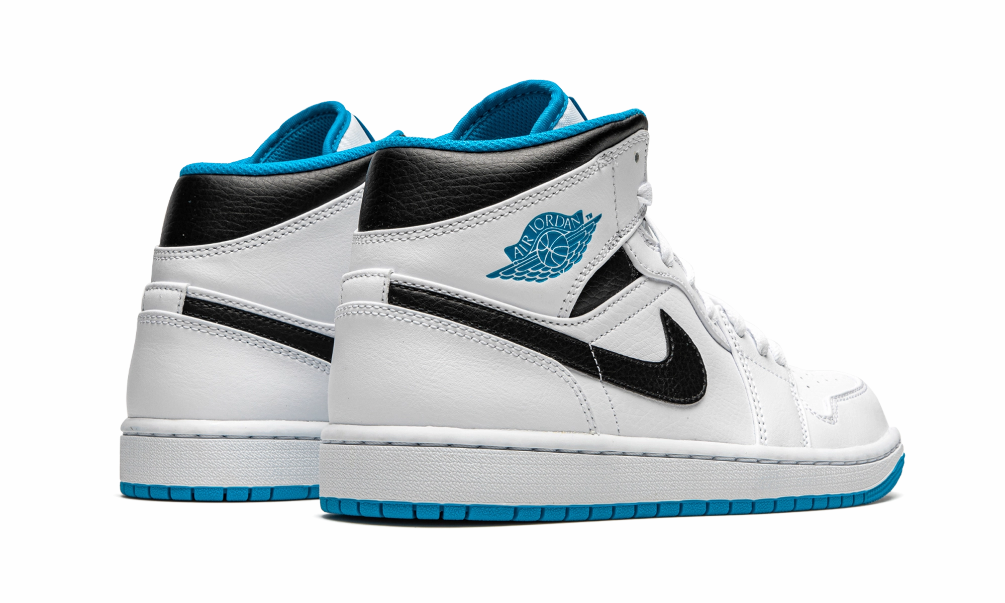 Air Jordan 1 Mid "White / Laser Blue" Running Vibe