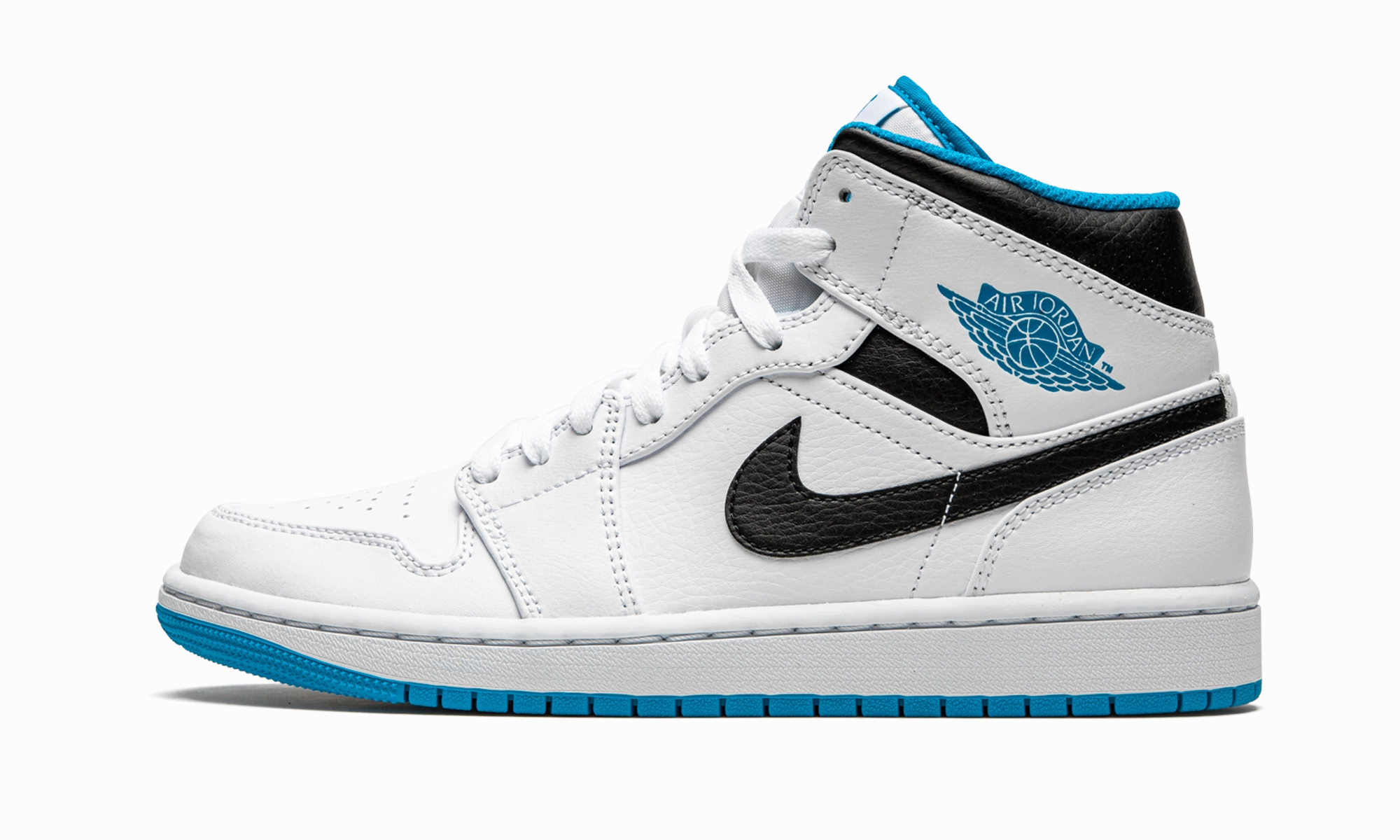 All-Weather Comfort All Day Support Air Jordan 1 Mid "White / Laser Blue"