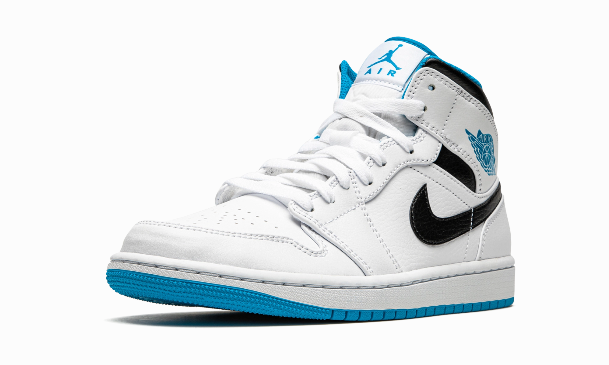 Timeless Look Air Jordan 1 Mid "White / Laser Blue"