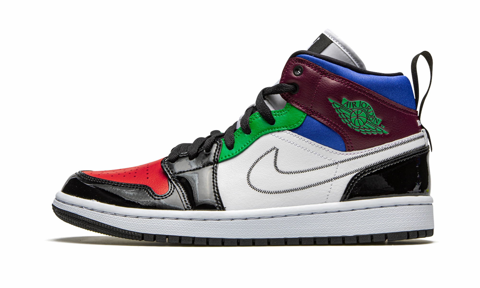 AIR JORDAN 1 MID SE WMNS "Multicolor" Walking Power Foot Shape