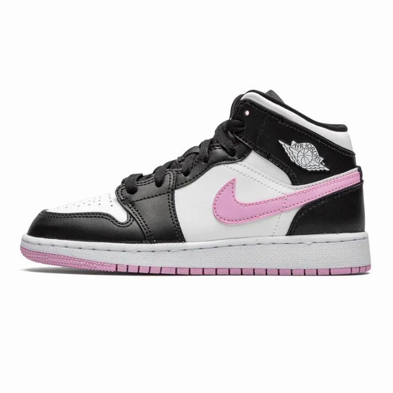 Air Jordan 1 Mid GS White Light Arctic Pink Modern Outfit