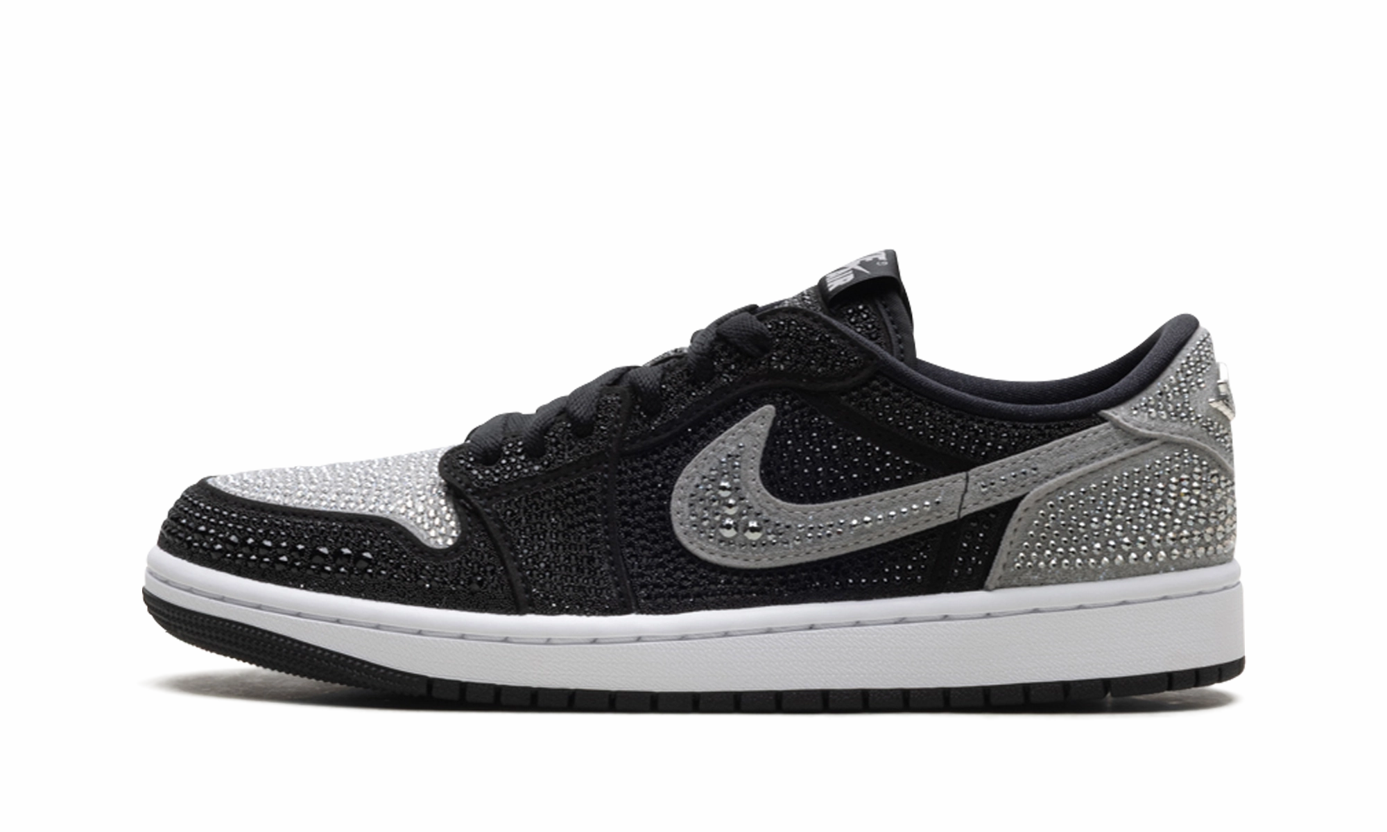 Motion Support Walking Comfort Air Jordan 1 Retro Low OG WMNS "Swarovski - Stealth"