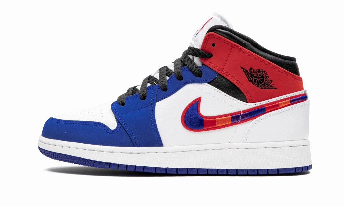 Cool Look Air Jordan 1 Mid SE GS "Multicolor Swoosh"