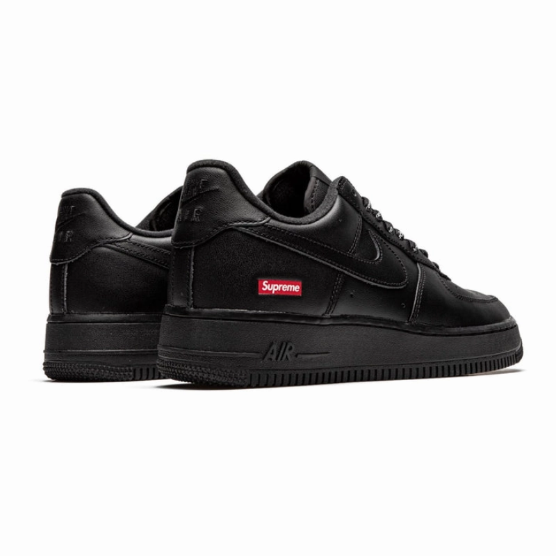 fartlek runs smooth ride shoe experience Supreme x Air Force 1 Low Box Logo ??Black