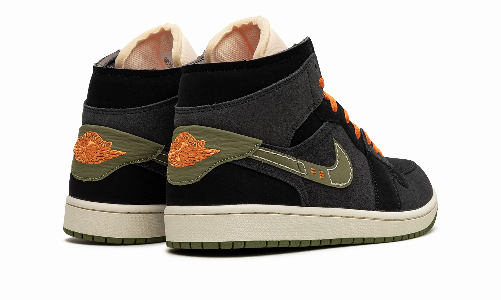 Air Jordan 1 Mid SE Craft "Anthracite Light Olive" Padded flexibility