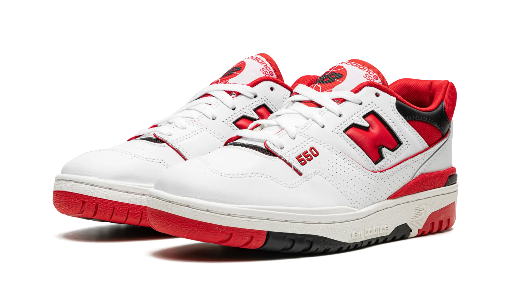 550 "WHITE RED" fluorescent bounce - return - energy shoes
