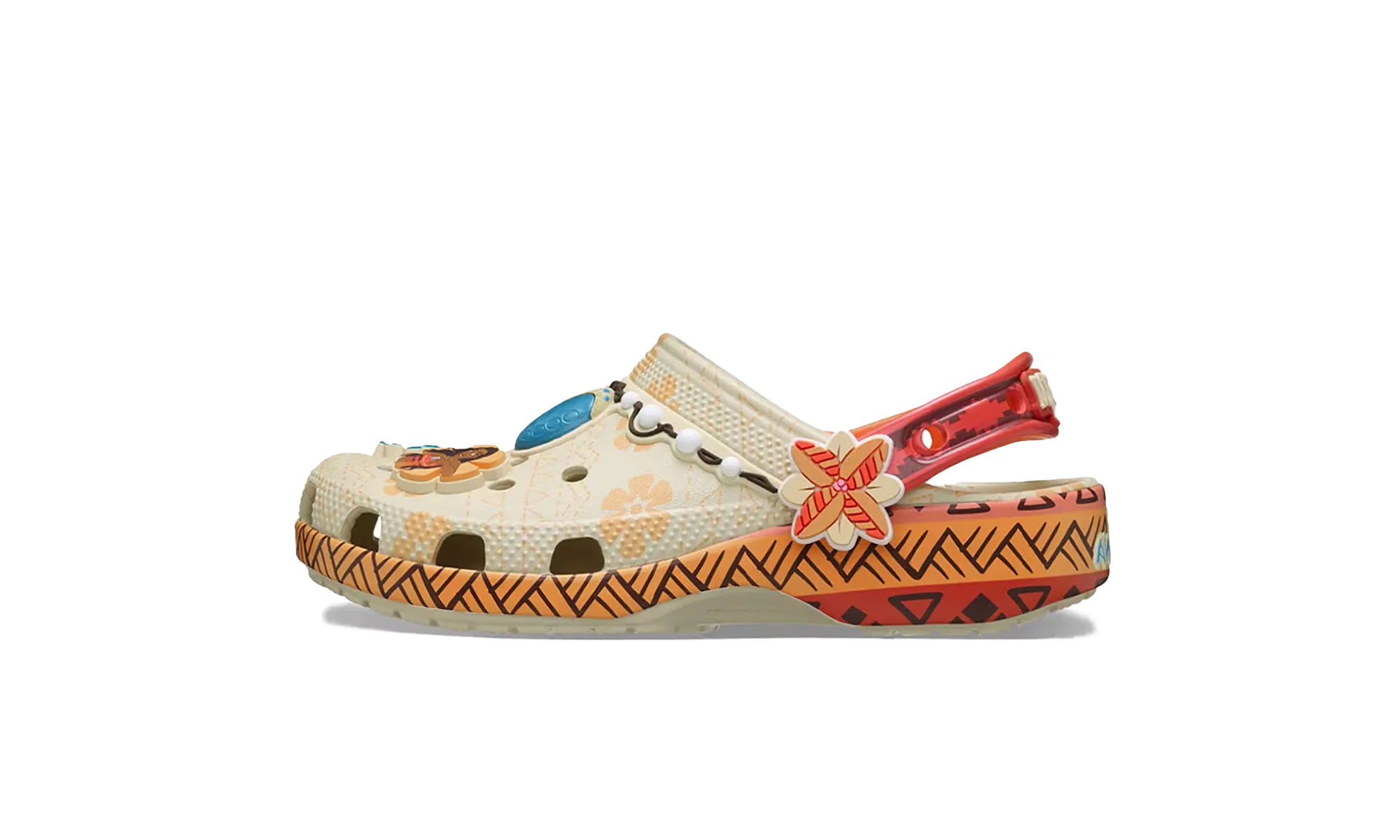 Classic Clog "Disney Moana - Tan / Red" PaddedCollar Soft Sandal Fit