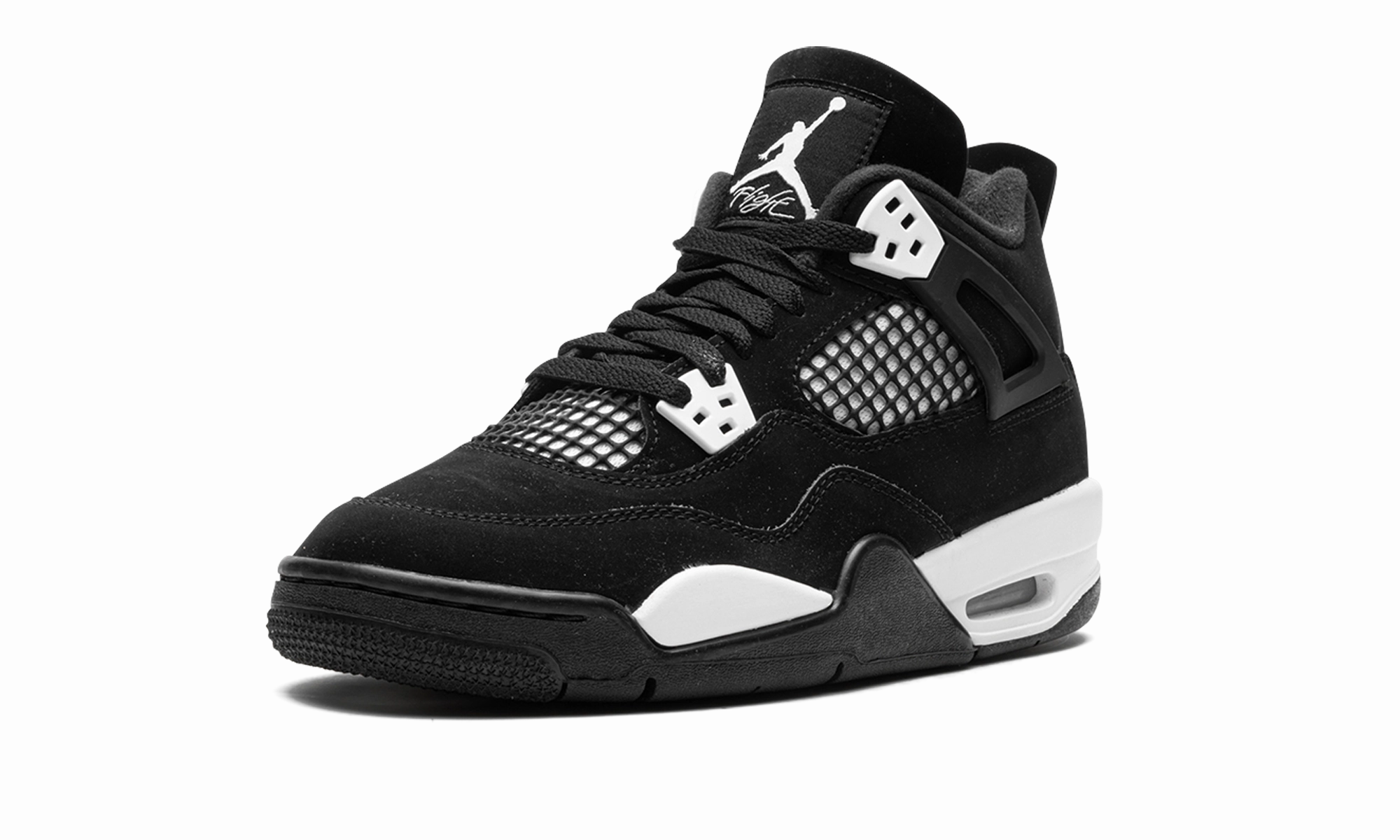 Air jordan 4 Retro GS "White Thunder" Stitched Detailing