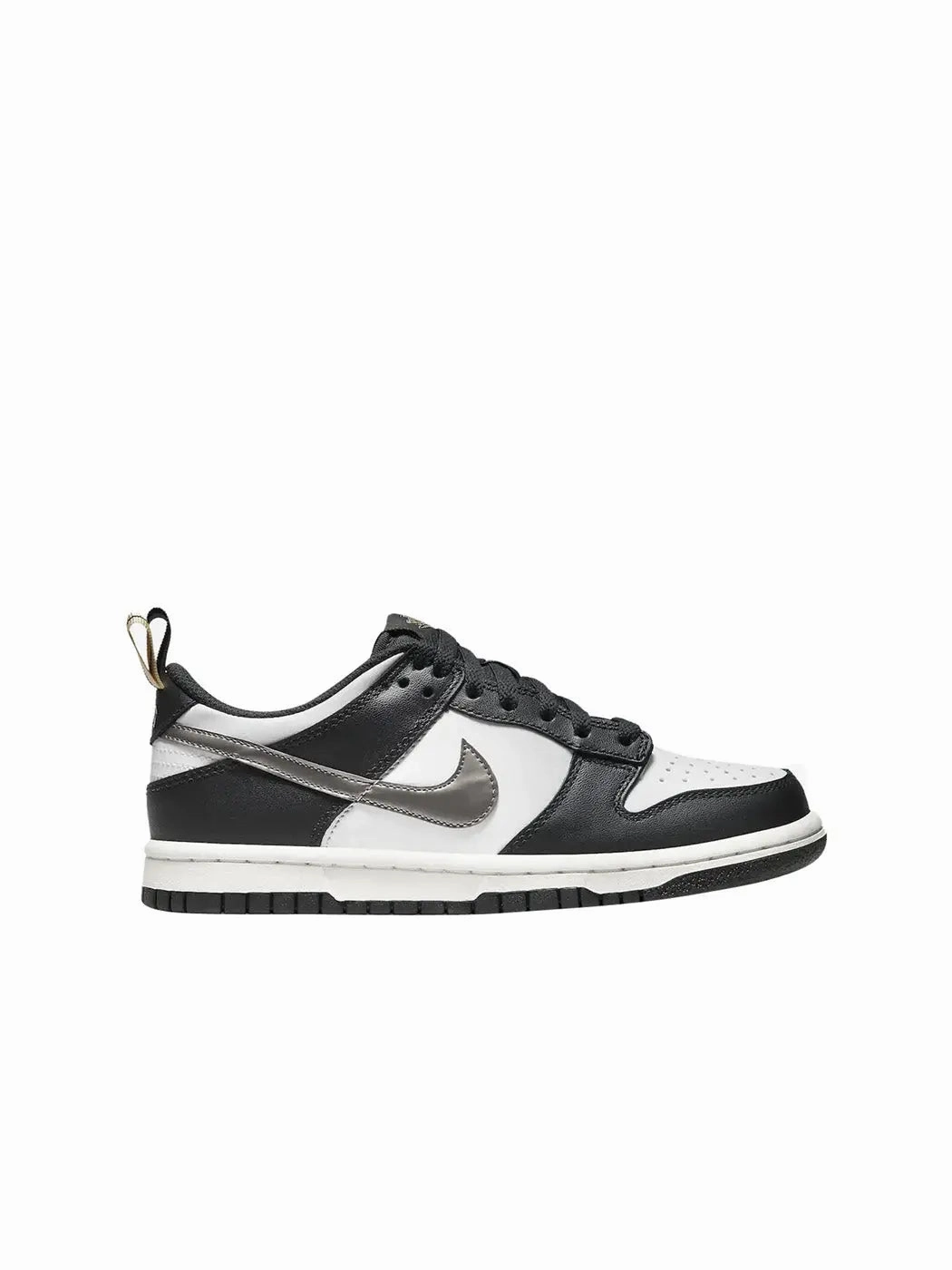 Nike Dunk Low Black White Metallic (GS) mid - top running shoes junior