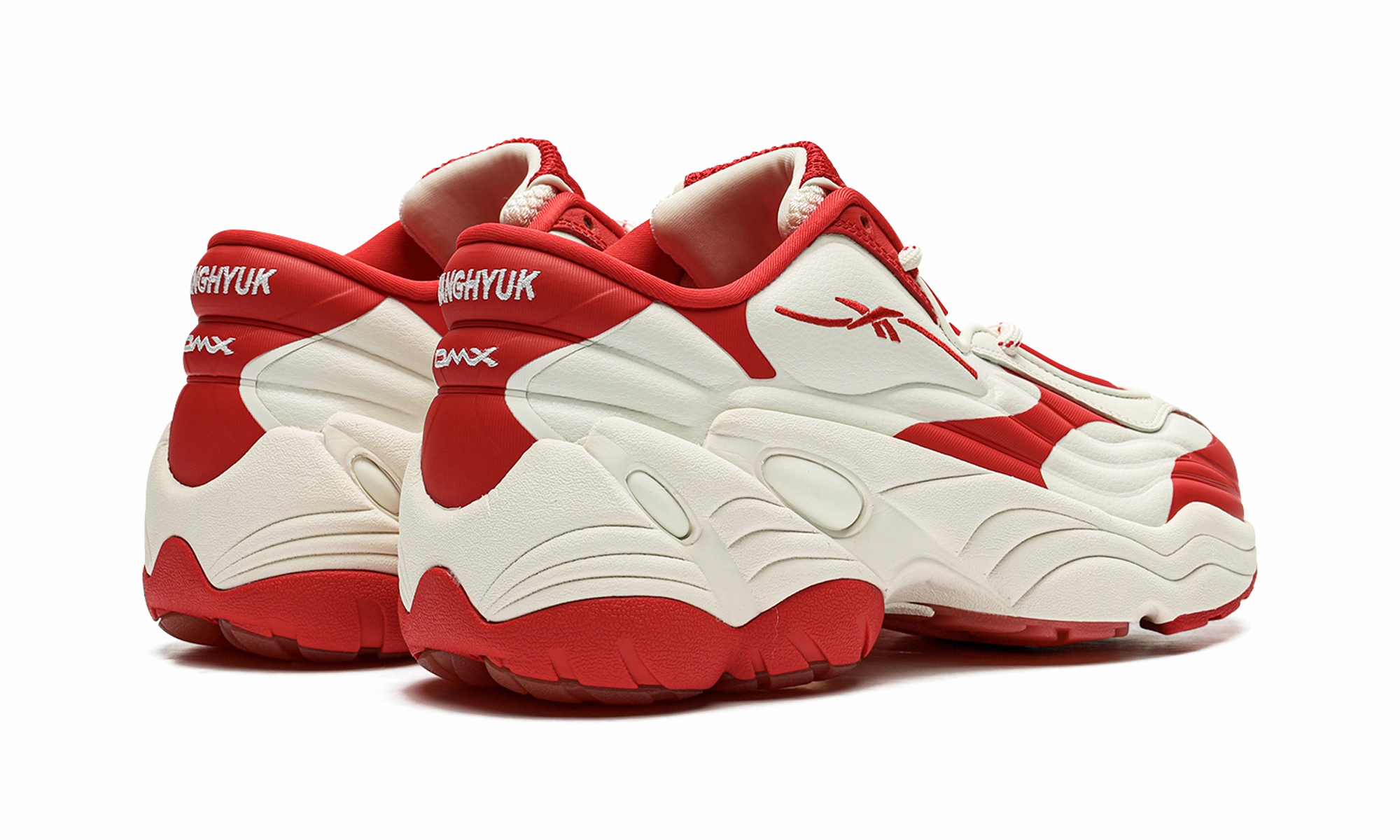 synthetic upper shoes anaerobic running gear DMX Run 6 Modern "Kanghyuk - White / Red"