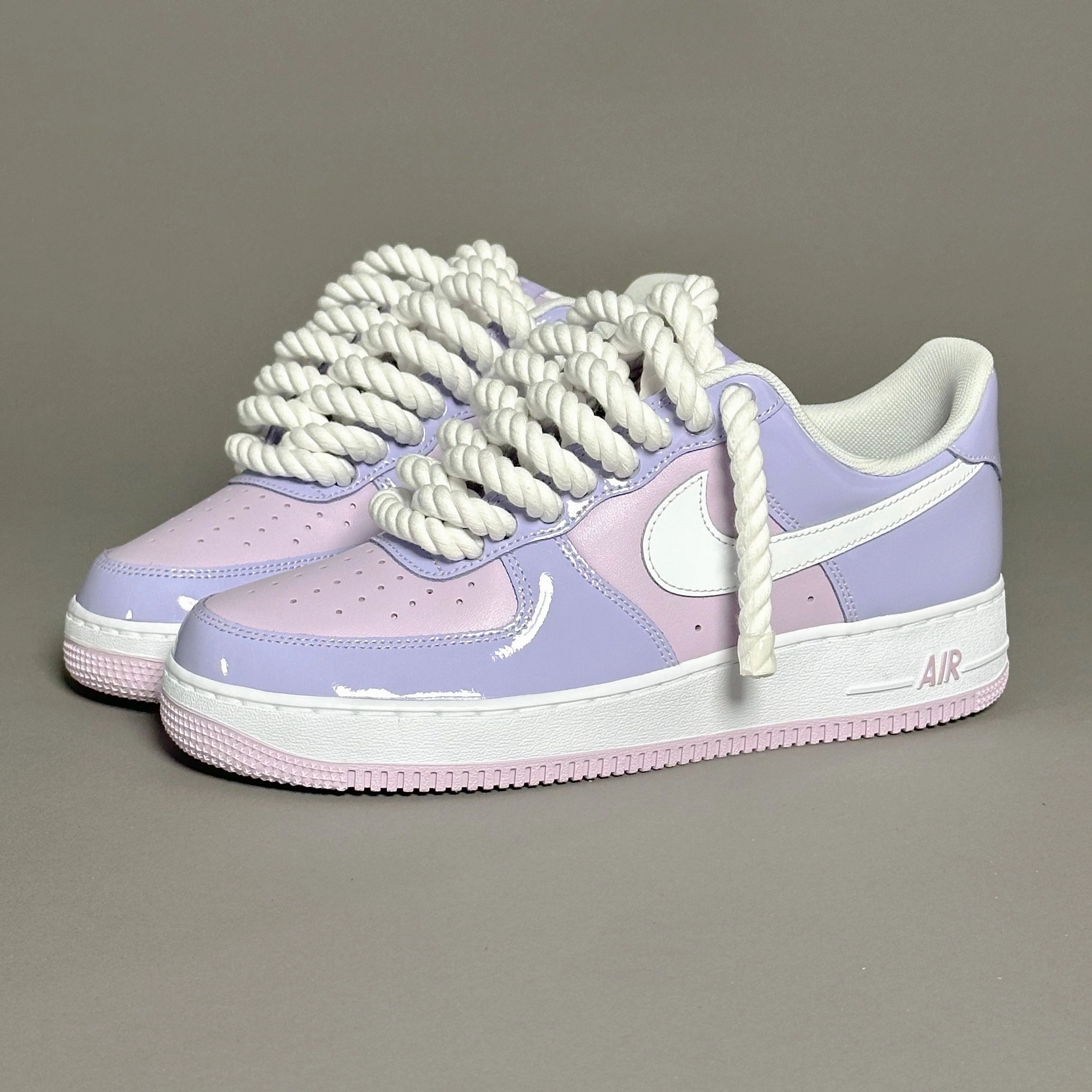 Nike Air Force 1 Patent Lavender "Rope Laces White" V1 Astounding shock absorption