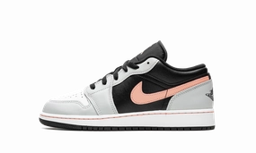Neutral Base Elastic Band Jordan 1 Low GS "Black Grey Pink"