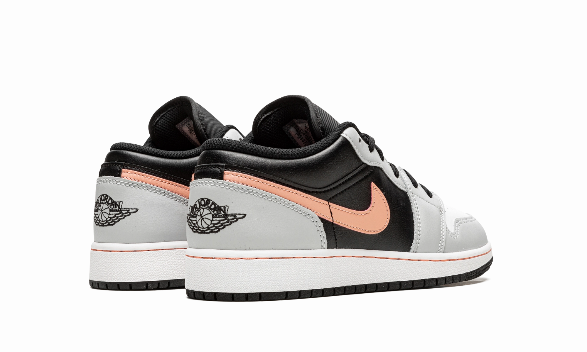 Trail Running Motion control Jordan 1 Low GS "Black Grey Pink"
