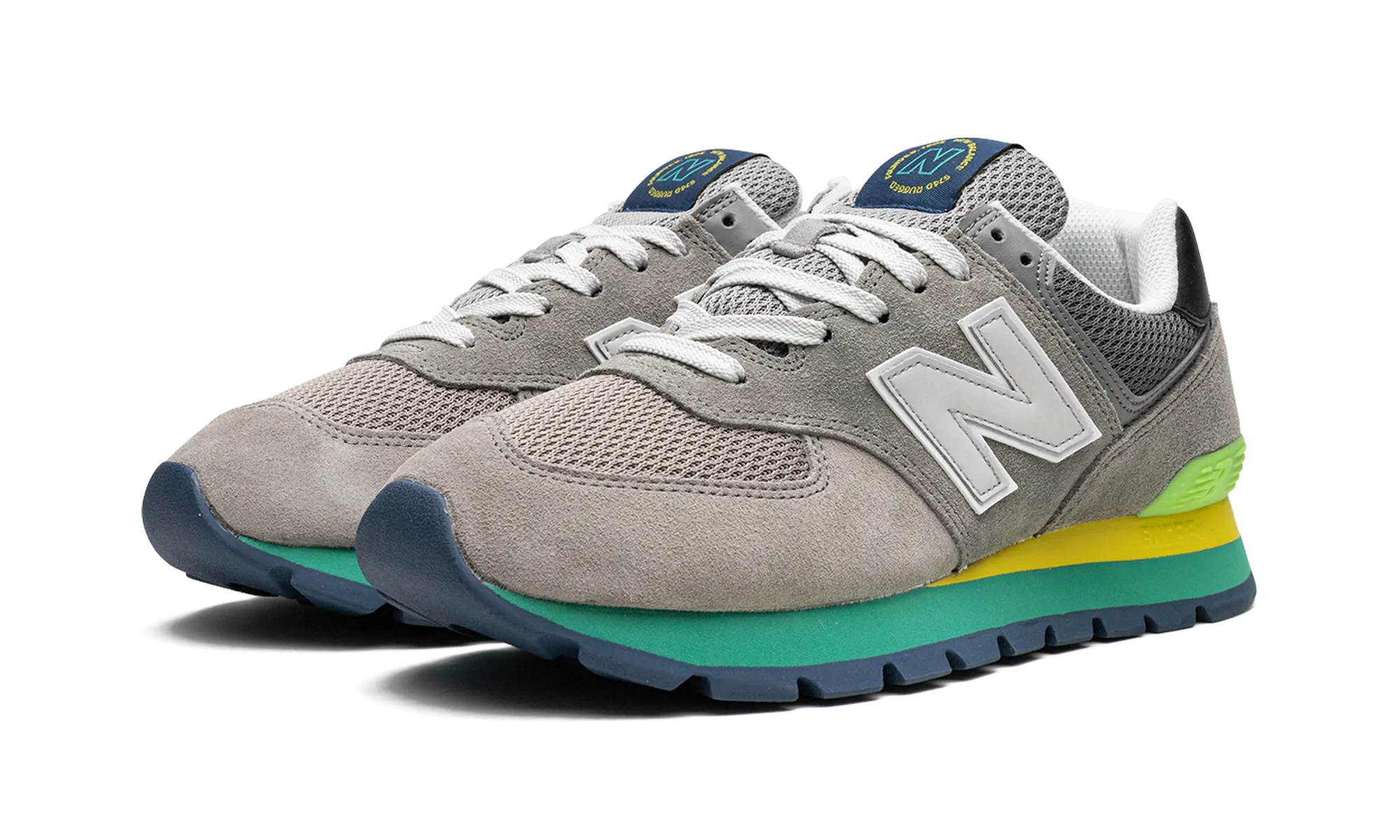 treadmill shoes 574 Rugged "Rugged Grey Yellow Emerald"