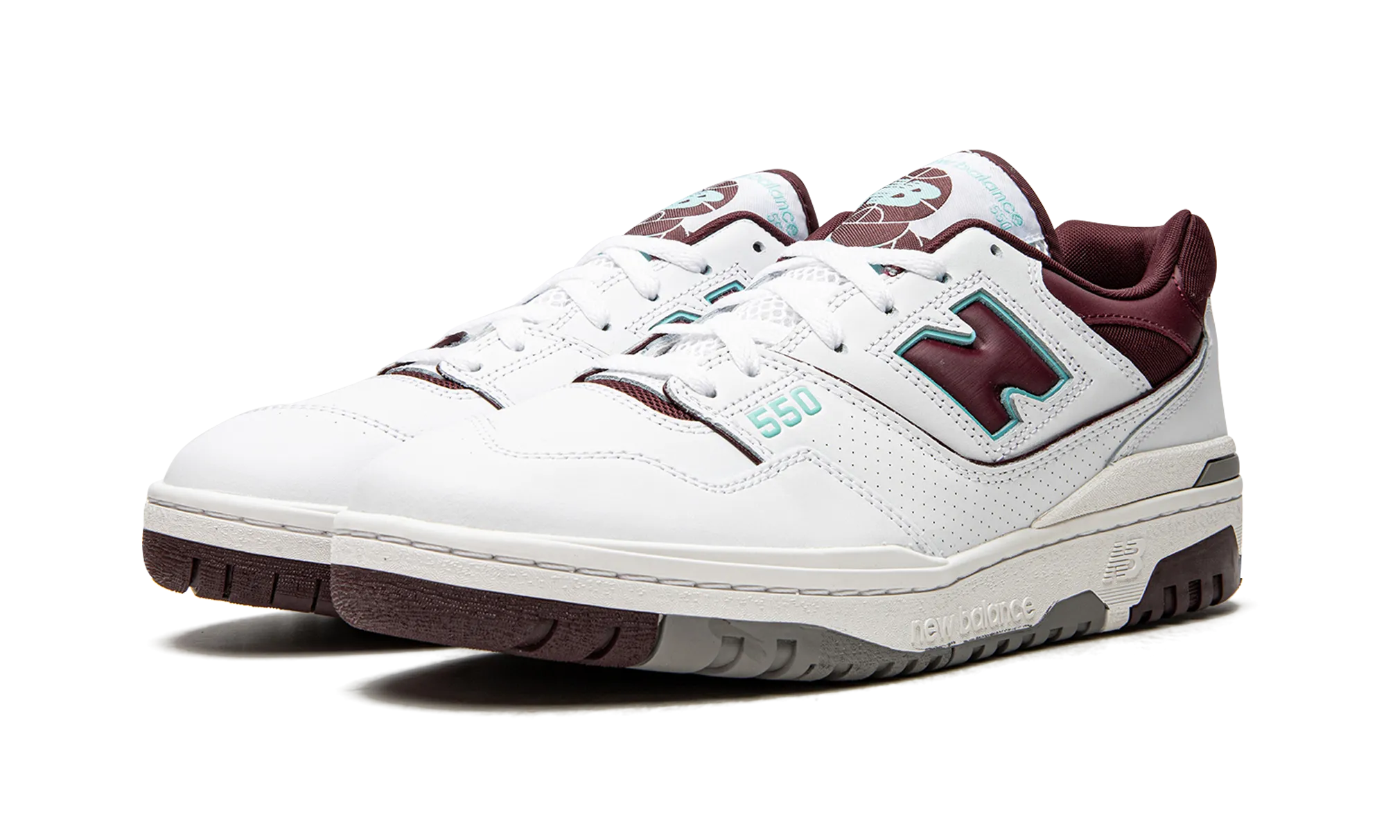550 "Burgundy / Cyan" gym - approved marathon running shoes