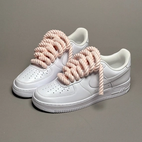 Nike Air Force 1 Rope Laces Pink Tint??V1 high - cut